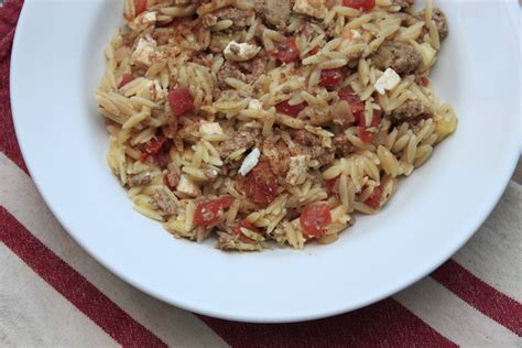 Mediterranean Feta & Ground Turkey Orzo Collegiate Cook