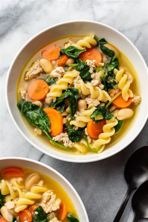 This easy, healthy homemade ground turkey soup with vegetables is great