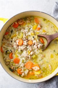 Hearty Ground Turkey Soup