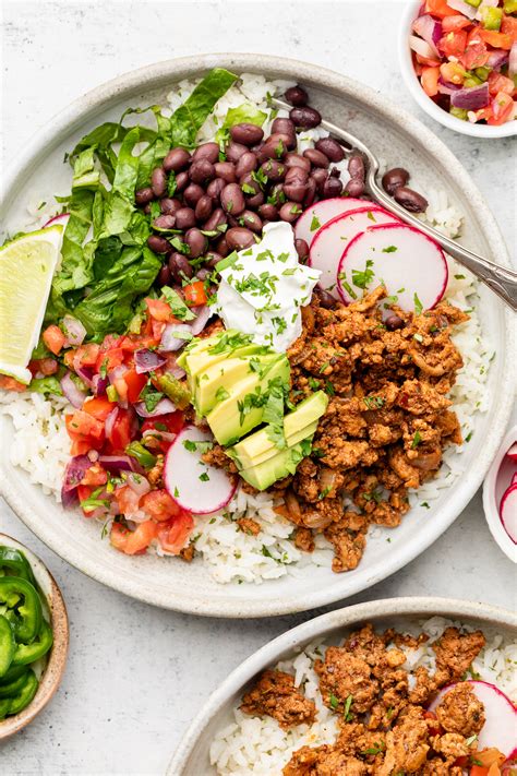 Turkey Burrito Bowls All the Healthy Things