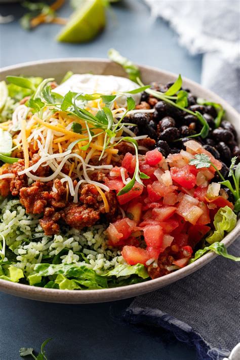 Turkey Taco Bowls with Cilantro Rice Love and Olive Oil Recipe