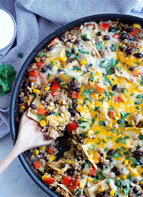 Ground Turkey Enchilada Skillet Meal Cookin Canuck