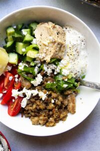 Easy Mediterranean Ground Turkey Bowls Perry's Plate